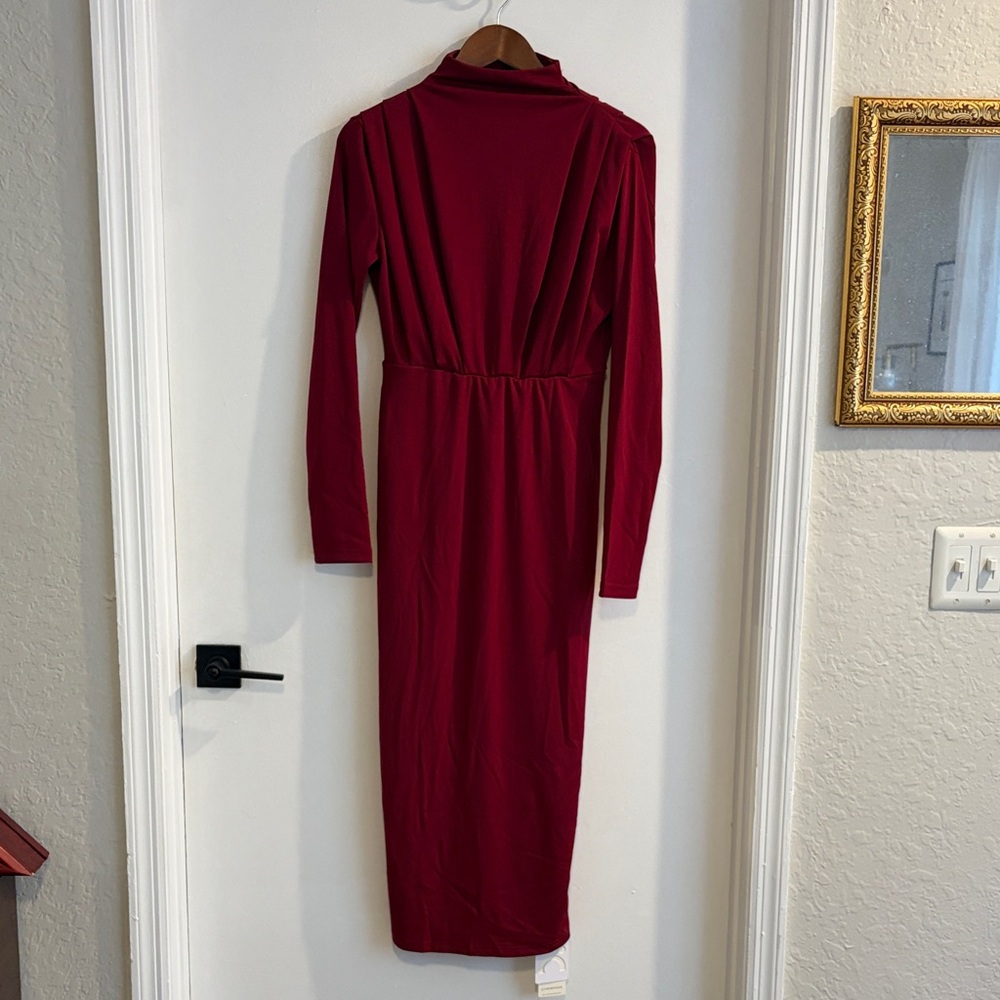 Commence Women's Long Sleeve Burgundy maxi Dress medium NWT